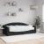 Pat de zi cu saltea, negru, 90x190 cm, textil GartenMobel Dekor