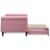 Pat de zi cu extensie, roz, 80x200 cm, catifea GartenMobel Dekor