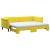 Pat de zi cu extensie și saltea, galben, 80x200 cm, catifea GartenMobel Dekor