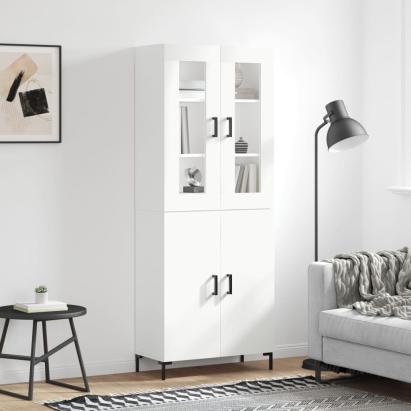 Dulap înalt, alb, 69,5x34x180 cm, lemn compozit GartenMobel Dekor
