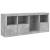 Servantă cu lumini LED, gri beton, 164x37x67 cm GartenMobel Dekor