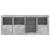 Servantă cu lumini LED, gri beton, 164x37x67 cm GartenMobel Dekor