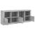 Servantă cu lumini LED, gri beton, 164x37x67 cm GartenMobel Dekor