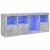 Servantă cu lumini LED, gri beton, 164x37x67 cm GartenMobel Dekor