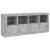 Servantă cu lumini LED, gri beton, 163x37x67 cm GartenMobel Dekor