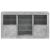 Servantă cu lumini LED, gri beton, 123x37x67 cm GartenMobel Dekor
