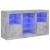 Servantă cu lumini LED, gri beton, 123x37x67 cm GartenMobel Dekor