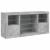 Servantă cu lumini LED, gri beton, 142,5x37x67 cm GartenMobel Dekor