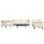Set de canapele, 3 piese, crem, catifea GartenMobel Dekor