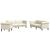 Set de canapele, 3 piese, crem, catifea GartenMobel Dekor