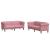 Set canapele, 2 piese, roz, catifea GartenMobel Dekor