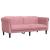 Set canapele, 2 piese, roz, catifea GartenMobel Dekor