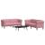 Set canapele, 2 piese, roz, catifea GartenMobel Dekor