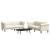 Set canapea 2 piese, crem, catifea GartenMobel Dekor