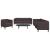 Set canapele, 3 piese, maro închis, material textil GartenMobel Dekor