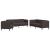 Set canapele, 3 piese, maro închis, material textil GartenMobel Dekor