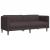 Set canapele, 3 piese, maro închis, material textil GartenMobel Dekor