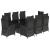 Set mobilier de grădină cu perne, 9 piese, negru, poliratan GartenMobel Dekor