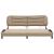 Cadru de pat lumini LED, cappuccino, 200x200 cm piele ecologică GartenMobel Dekor