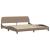 Cadru de pat lumini LED, cappuccino, 200x200 cm piele ecologică GartenMobel Dekor