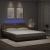 Cadru de pat cu LED, cappuccino, 180x200 cm, piele ecologică GartenMobel Dekor