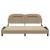 Cadru de pat cu LED, cappuccino, 180x200 cm, piele ecologică GartenMobel Dekor