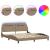 Cadru de pat cu LED, cappuccino, 180x200 cm, piele ecologică GartenMobel Dekor