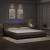 Cadru de pat lumini LED, cappuccino, 200x200 cm piele ecologică GartenMobel Dekor