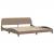 Cadru de pat lumini LED, cappuccino, 200x200 cm piele ecologică GartenMobel Dekor