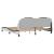 Cadru de pat cu lumini LED alb/negru 200x200 cm piele ecologică GartenMobel Dekor