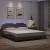 Cadru de pat cu lumini LED, maro, 180x200 cm, piele ecologică GartenMobel Dekor