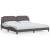 Cadru de pat cu lumini LED, gri, 200x200 cm, piele ecologică GartenMobel Dekor