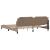 Cadru de pat lumini LED, cappuccino, 200x200 cm piele ecologică GartenMobel Dekor