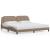 Cadru de pat lumini LED, cappuccino, 200x200 cm piele ecologică GartenMobel Dekor