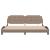 Cadru de pat lumini LED, cappuccino, 200x200 cm piele ecologică GartenMobel Dekor