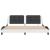 Cadru de pat cu lumini LED alb/negru 200x200 cm piele ecologică GartenMobel Dekor