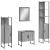 Set dulapuri de baie, 4 piese, gri sonoma, lemn prelucrat GartenMobel Dekor