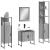 Set dulapuri de baie, 4 piese, gri sonoma, lemn prelucrat GartenMobel Dekor