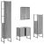 Set dulapuri de baie, 4 piese, gri sonoma, lemn prelucrat GartenMobel Dekor