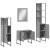 Set dulapuri de baie, 4 piese, gri sonoma, lemn prelucrat GartenMobel Dekor