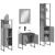 Set dulapuri de baie, 4 piese, gri sonoma, lemn prelucrat GartenMobel Dekor