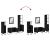 Set dulapuri de baie, 4 piese, negru, lemn prelucrat GartenMobel Dekor