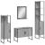 Set dulapuri de baie, 4 piese, gri sonoma, lemn prelucrat GartenMobel Dekor