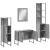 Set dulapuri de baie, 4 piese, gri sonoma, lemn prelucrat GartenMobel Dekor