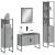 Set dulapuri de baie, 4 piese, gri sonoma, lemn prelucrat GartenMobel Dekor