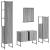 Set dulapuri de baie, 4 piese, gri sonoma, lemn prelucrat GartenMobel Dekor