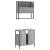 Set mobilier de baie, 2 piese, gri sonoma, lemn prelucrat GartenMobel Dekor