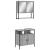 Set mobilier de baie, 2 piese, gri sonoma, lemn prelucrat GartenMobel Dekor