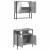 Set mobilier de baie, 2 piese, gri sonoma, lemn prelucrat GartenMobel Dekor