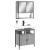 Set mobilier de baie, 2 piese, gri sonoma, lemn prelucrat GartenMobel Dekor